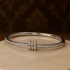 Triple Band Crystal Bangle